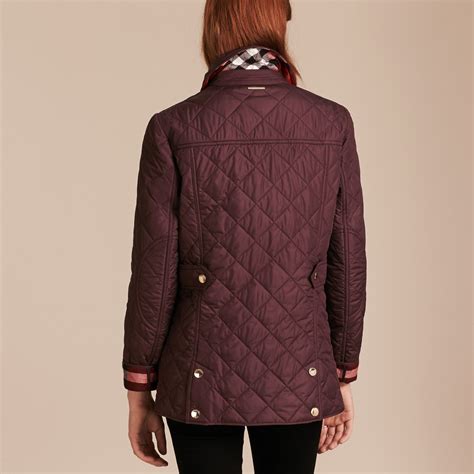 check detail diamond quilted jacket burberry|burberry diamond quilted jacket review.